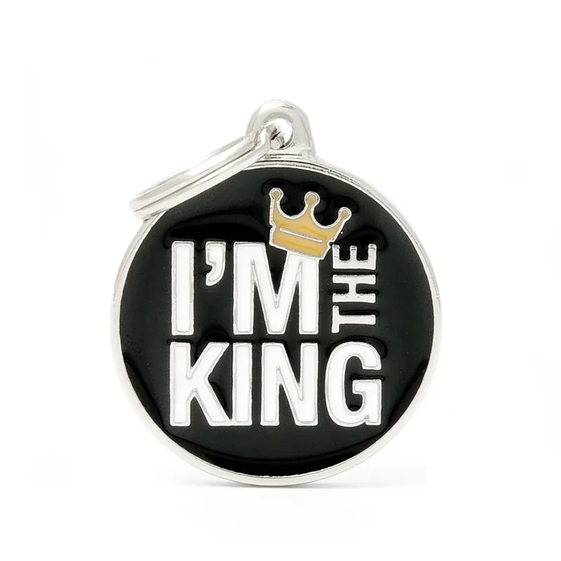 Garantierte Lieferung MY FAMILY Charm I'm The King Tag Hundemarke